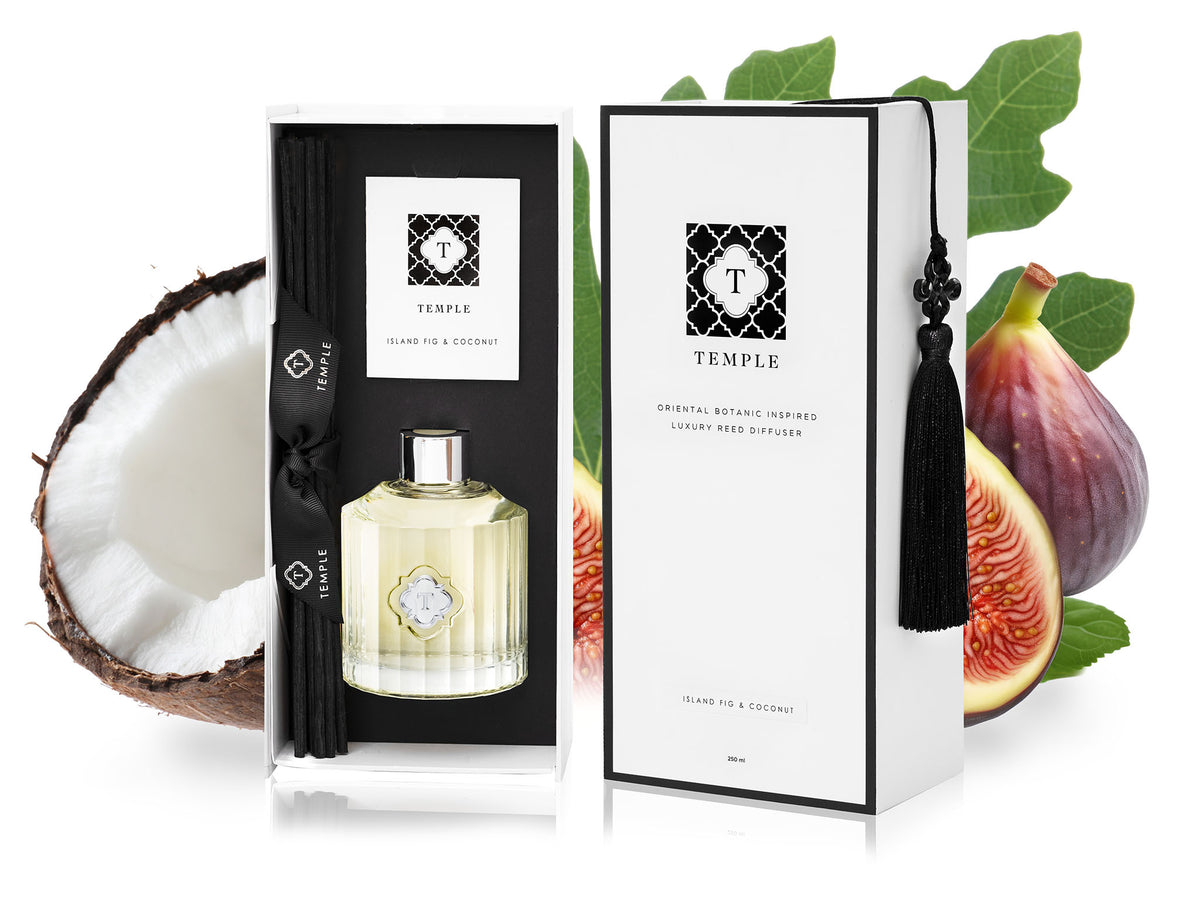 Island Fig & Coconut Luxury Reed Diffuser. Made in Singapore. – Temple ...
